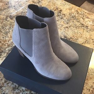 Cole Haan Booties Grey Suede Never Worn Size 8